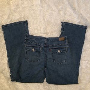 Levi’s perfectly slimming boot cut jeans. Size14s.